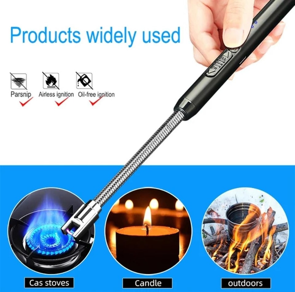 Electric USB Rechargeable Plasma Arc Lighter - Windproof & Flameless